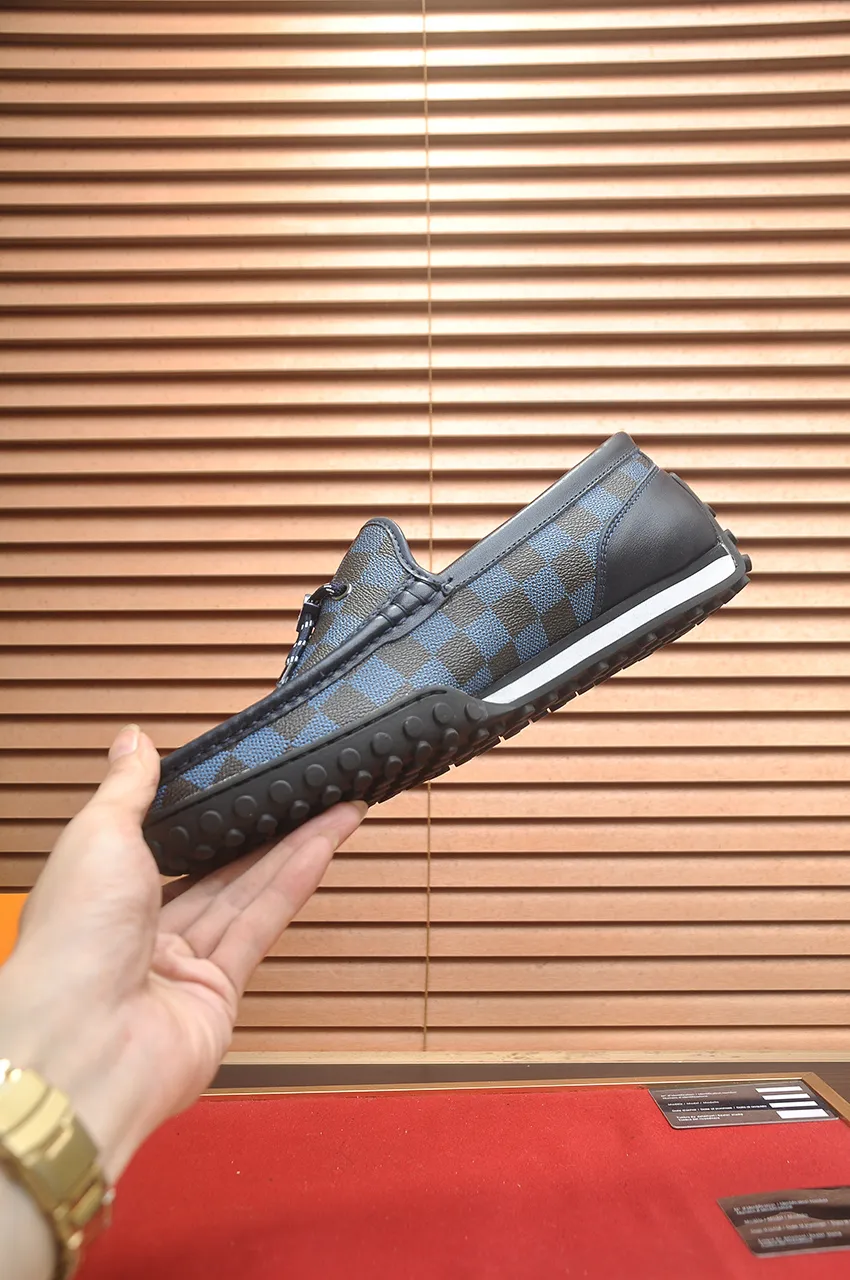 Men's men's shoes💰660💶[LOUIS VUITTON] (original order) new style🍀LV Louis Vuitton* - top version of LV classic beanie shoes! Made of imported original single cowhide, original leather side strips and wear-resistant rubber outsole! High quality products! Code number 39-45 (45 customized)